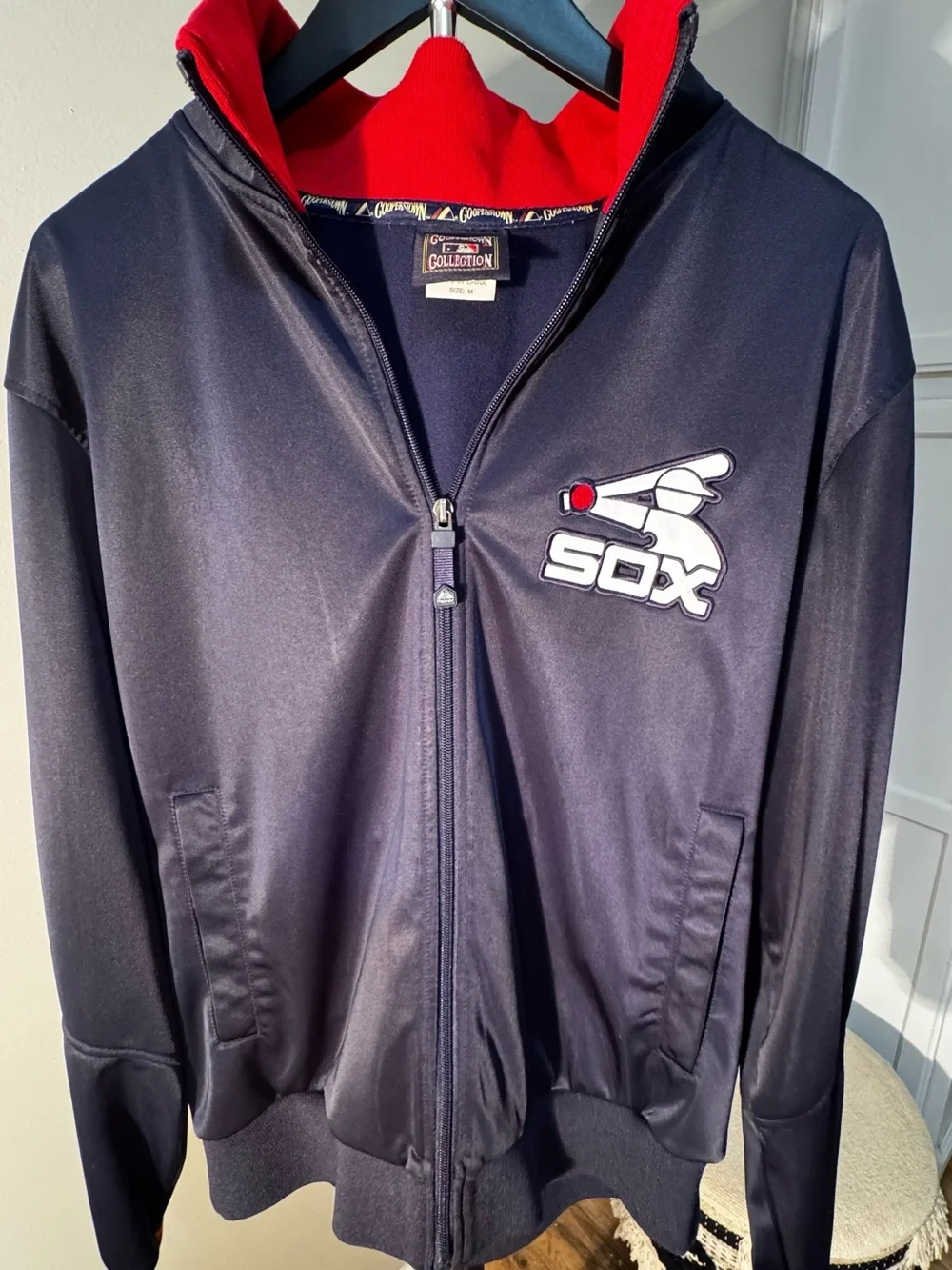 Cooperstown Collection Chicago White Sox Track Jacket Full Zip MLB Size Medium - Picture 1 of 6